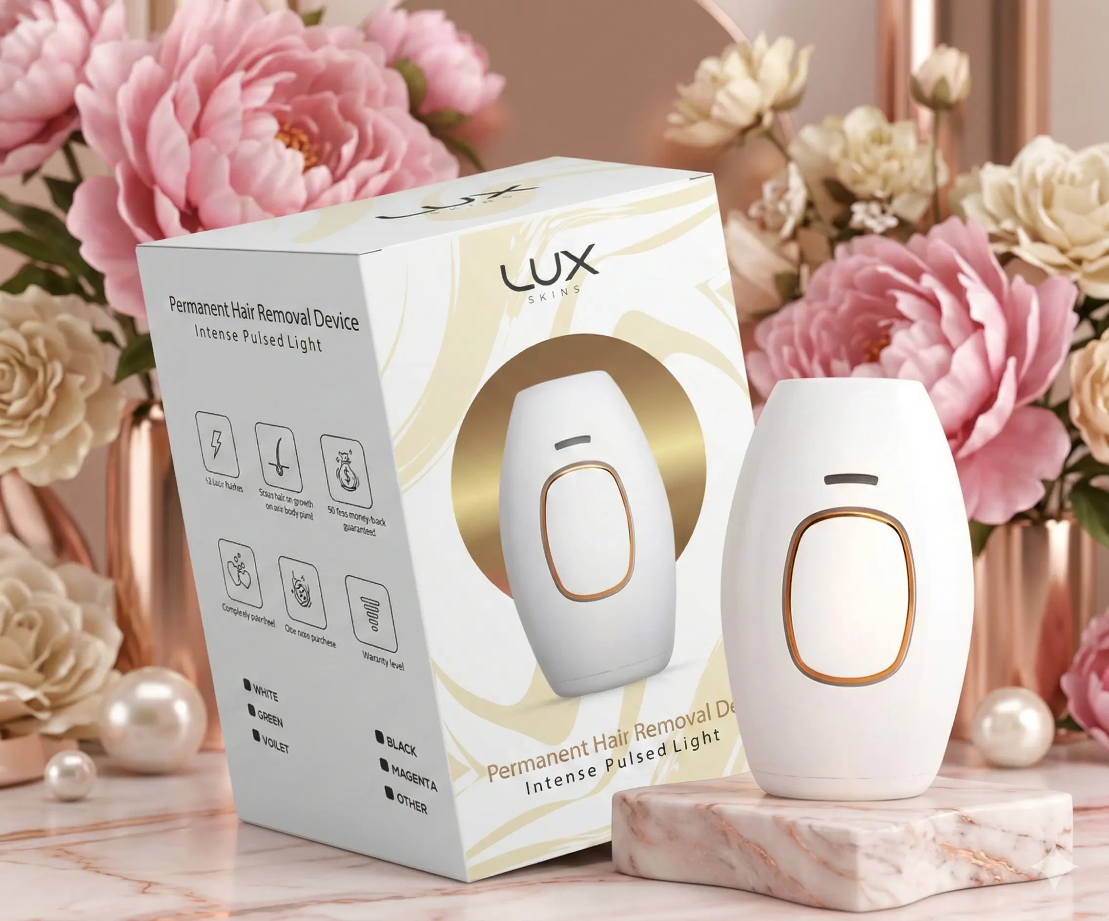 IPL Hair Removal Device – Permanent Laser Hair Removal for Women & Men