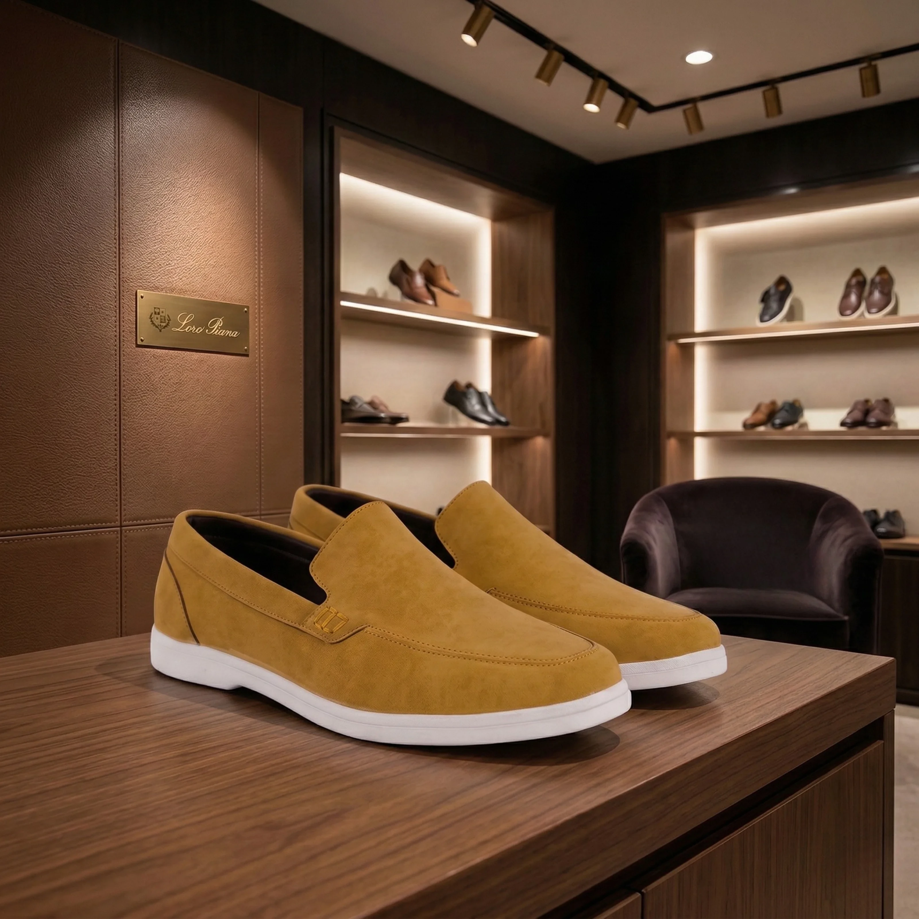 Premium Men Suede Loafers Slip-On – Luxury Casual Comfort Shoes