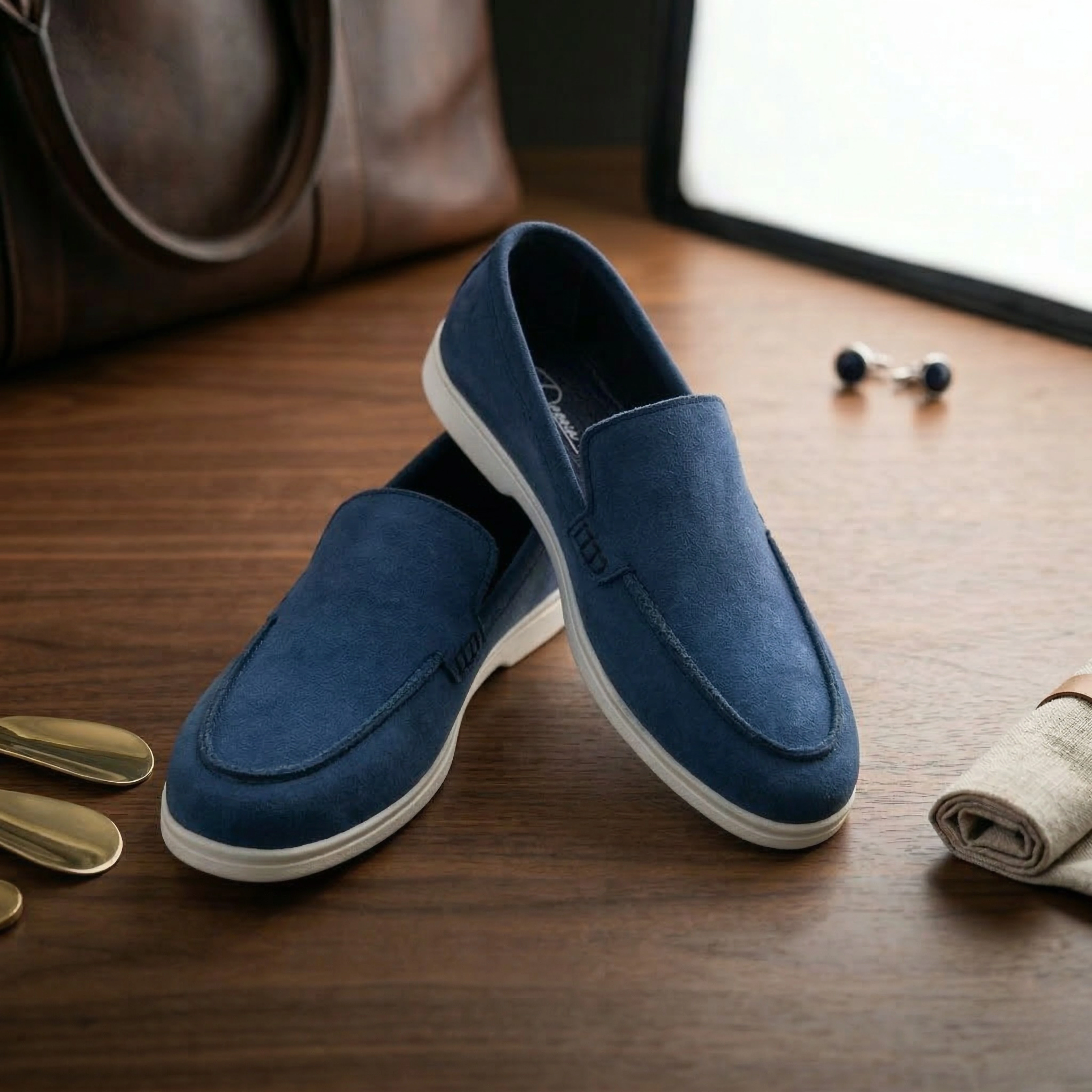 Luxury Suede Slip-On Loafers for Men – Lightweight Casual Walking Shoes