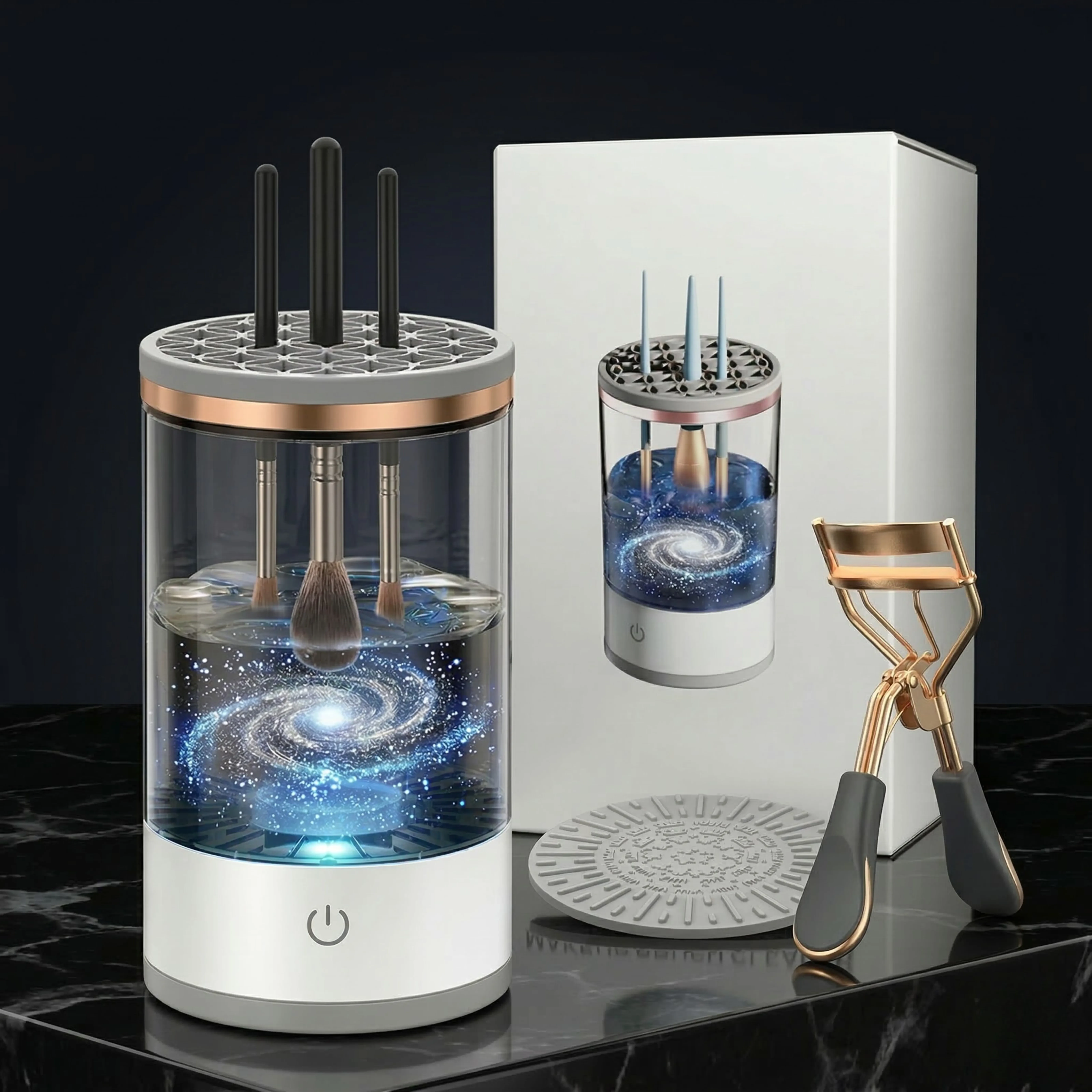 Automatic Makeup Brush Cleaner Machine – Electric Sonic Cosmetic Brush Washing Device