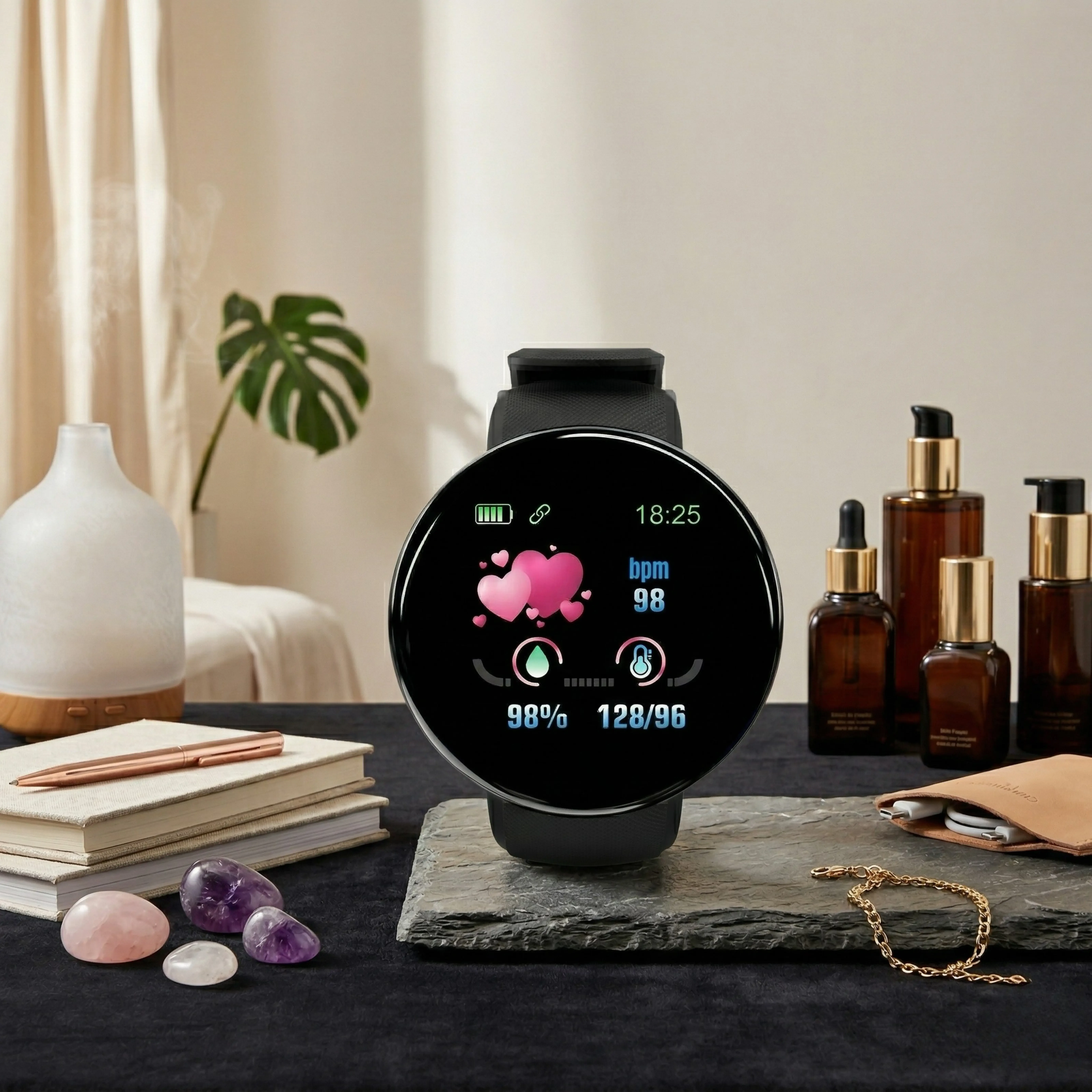 Smart Watch for Men & Women – Bluetooth Fitness Tracker with Heart Rate, Sleep Monitor & Waterproof Design